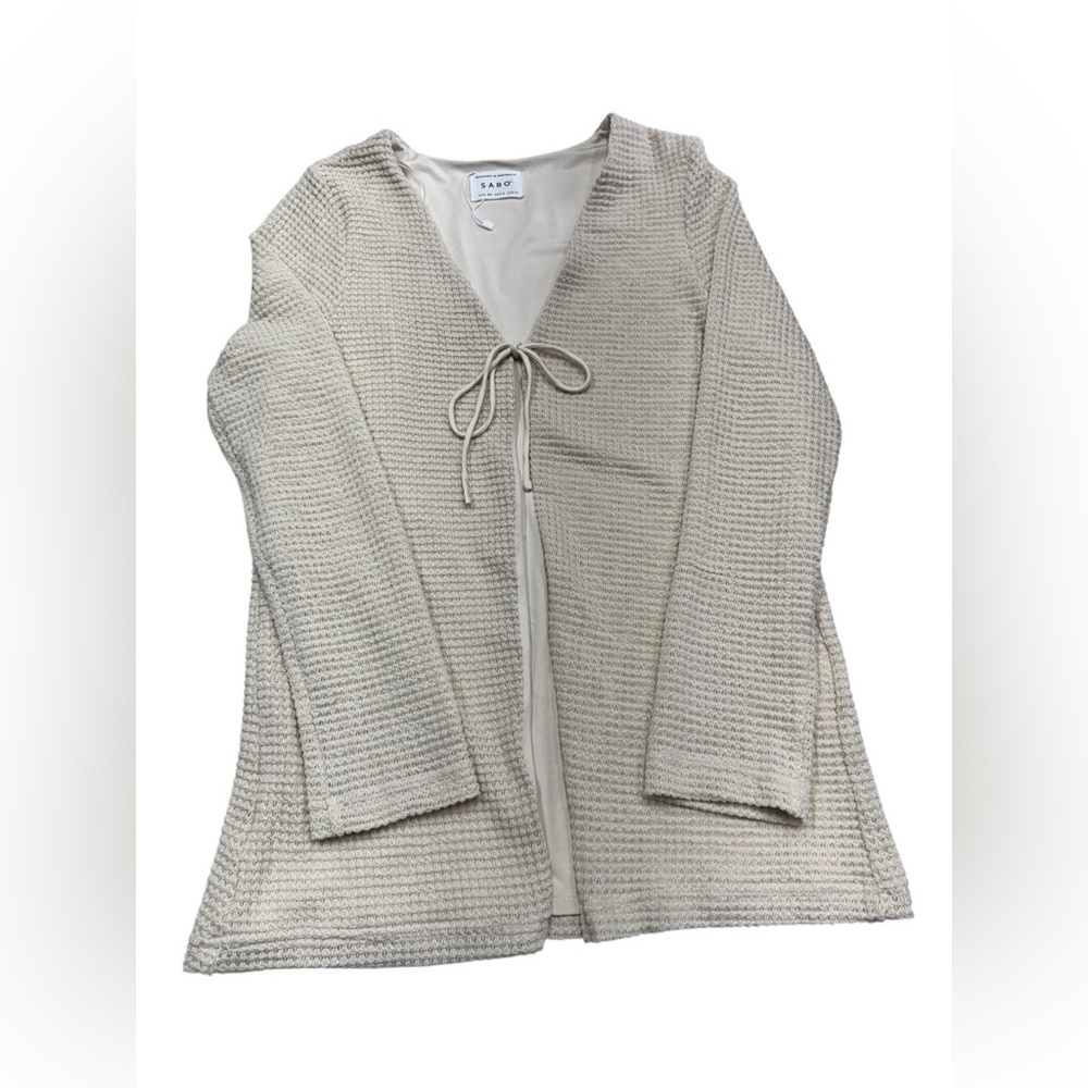 Sabo.Elegant beige Cardigan Sweater - Picture 9 of 16